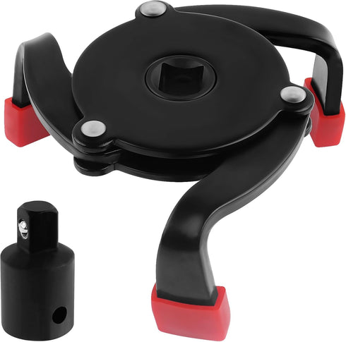 Oil Filter Wrench,3 Jaw Adjustable Oil Filter Wrench Tool for 2-3/8" to 3-7/8",Universal Oil Filter Removal Tool with 3/8" Oil Filter Socket Set...