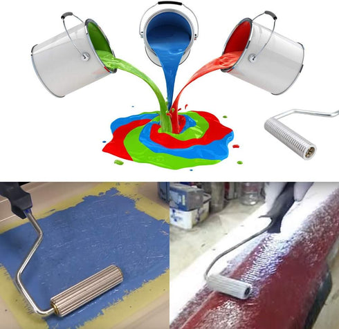 Fiberglass Roller Tools Kit, 3Pcs Bubble Paddle Tool Fiberglass Resin Laminating Roller Set for Tub Shower Bathtub Boat Repair...