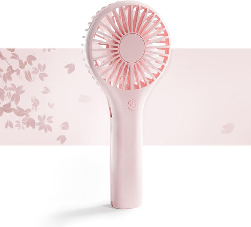 Handheld Fan, Portable Fan Mini Fan Powerful Hand Fan with 3 Speeds, USB Rechargeable Personal Fan, Makeup Lash Fan for Stylish Girls, Cute Small ...