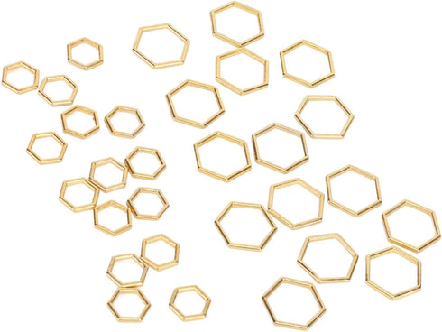 30PCS Hexagon Knitting Stitch Markers Lightweight Zinc Alloy Crochet Locking Needle Clip for DIY Sewing Weaving...