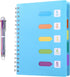 Kesoto A5 Lined Notebook with Multicolored Pen Wire Spiral Subject Notebook Journal with 5 Divider Tabs & 6 Color Retractable Ballpoint Pen, 240 P...
