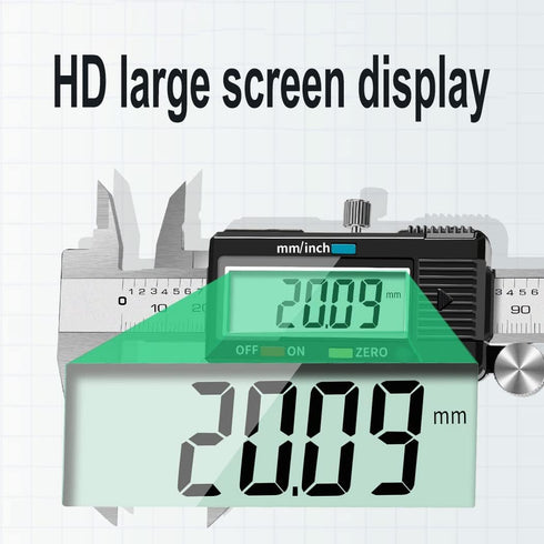 Digital Caliper,Electronic Digital Calipers, YKLSXKC 0-6" Calipers Measuring Tool, Stainless Steel Construction with Large LCD Screen, Auto-Off Fe...