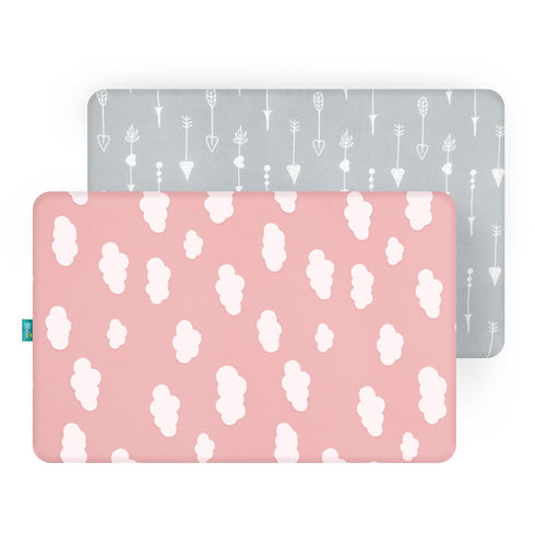 Crib Sheets Fitted, 2 Pack Crib Sheet Fits for Standard Crib Mattress, Toddler Sheets for Baby Boys & Girl...