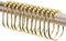 2 Lb. Depot Wide Shower Curtain Rings - Set of 12 Easy Glide Rollers with Decorative Gold Finish - Stainless Steel Shower Hooks for Straight and C...