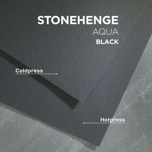 Stonehenge Aqua Black Medium Weight Pad, 140lb, Coldpress, 5 x 7 Inches, 15 Sheets for Wet and Dry Media...
