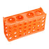 uxcell 4 Way Tube Rack Polypropylene 80-Well Orange for 0.5ml, 1.5ml, 1.8ml, 10ml, 15ml, 50ml...