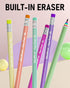 Nicpro 24PCS Pencils #2, HB Rainbow Color Paper Pencils, Pre-Sharpened Wood-Cased Cute Pencils, Anti-Break Graphite Pencil with Eraser for Student...