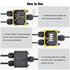 Junction Box Outdoor Waterproof Electrical Box, 3 Way Plug Line Plastic External Junction Box, Electric Power Cord Boxes Suitable for Outdoor Ligh...