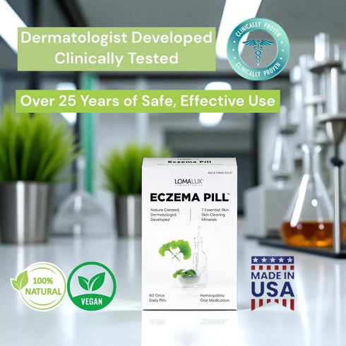 Eczema Pill – Natural Eczema Treatment – Dermatologist Developed – 7 All Natural Minerals Clear & Prevent Eczema Scaling, Rash, Itch, Inflamed Ski...