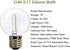 G40 Globe Replacement Bulbs C9/E17 Intermediate Base 1W G40 Shatterproof Waterproof Clear Plastic LED Filament Bulb Warm White 2700K Outdoor Strin...