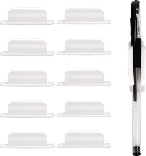 Silicone Pen Holder for Desk, 10Pcs Adhesive Pen Holder, Office Desk Organizers and Accessories, Multipurpose Marker Holder for Classroom Student ...