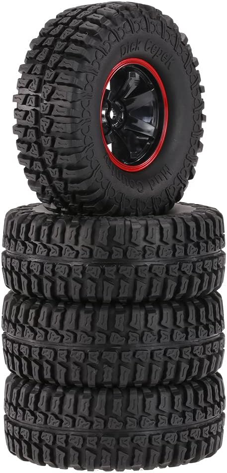 Goolsky 4Pcs AUSTAR AX-3020C 1.9 Inch 103mm 1/10 Scale Tires with Wheel Rim for 1/10 D90 SCX10 CC01 RC Rock Crawler...