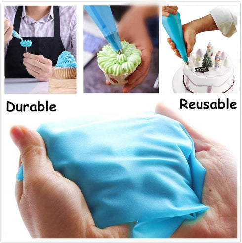 Piping Bag and Tips Cake Decorating and Baking Supplies Kit Includes Cupcake Icing Tips with Pastry Bag...