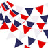 40Ft 4th of July Garland, Red Blue White Banner Party Decorations, Fabric Patriotic Garland for Independence National Day, Nautical Theme Party, C...
