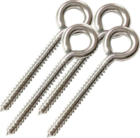 Swing Hooks, 4Pack M8 Heavy Duty Large Swing Hooks Hammock Hanging Kit Eye Screws 1200LB Capacity Swing Hardware for Yoga Hammock Swing Chair Indo...