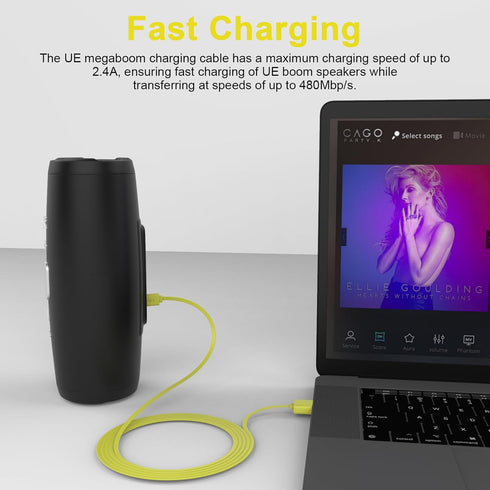 UE Boom Charging Cord Compatible with Ultimate Ears WONDERBOOM 3, Boom 3, MEGABOOM 3, ROLL, MEGABLAST Speakers, Micro USB Charger Cable, 4ft...