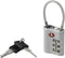 Lewis N. Clark Travelsentry 3-Dial Combo Lock with Keys, White, One Size...