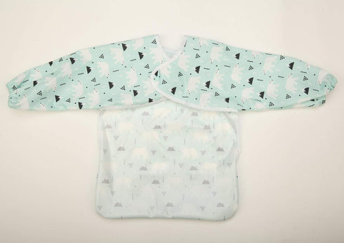 Baby Bib Sleeved Shirt with Pocket 1-3 Years Old Toddler Painting Drawing (Polar Bear)...