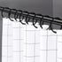 Shower Curtain Hooks, Rustproof Decorative Shower Curtain Rings Metal Round Shower Hooks for Bathroom Shower Rod, 12 Pack (Black)...