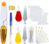 Caydo Embroidery Kit with Packing Bag Including Instructions, 5 Pcs Embroidery Hoops, 50 Color Threads, Aida Cloth, and Cross Stitch Tool Embroide...