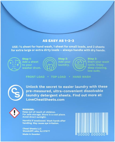 Laundry Detergent Sheets Swim Travel Packs Sea Spray - 10 Sheets (10 Loads) - Travel Friendly - Liquidless and Powderless - Eco-Friendly - Formula...