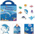 Reusable Sticker Book for Kids, Ocean Stickers Educational Learning Toys Travel Stickers Activity Books for Toddler Girls Boys Age 3+ Birthday Gif...