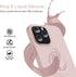 Compatible with iPhone 13 Pro Case with Ring Kickstand Soft Microfiber Lining | Anti-Scratch Thickening Silicone Rubber Drop Full-Body Protection ...