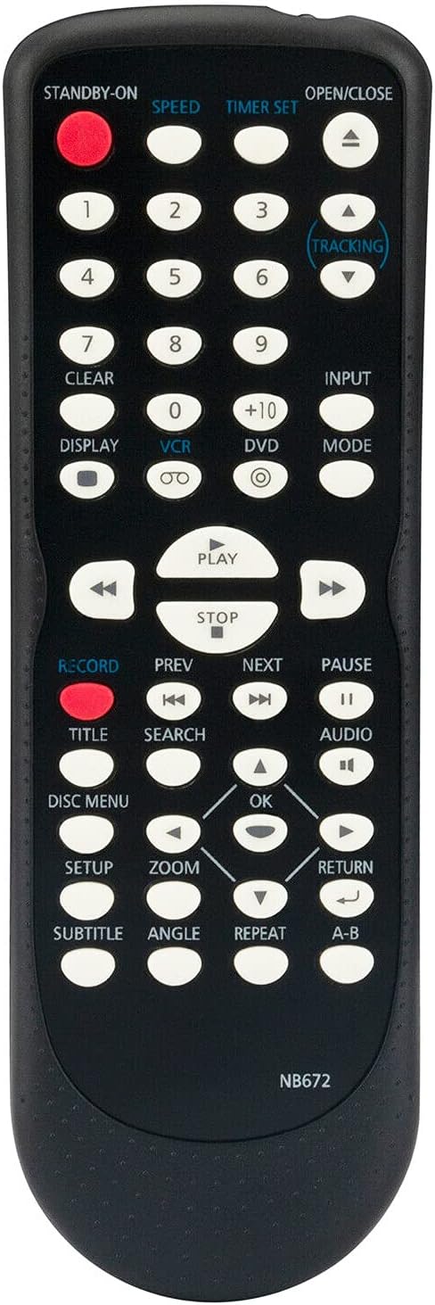 NB672 NB672UD Replacement Remote Control Supports for Magnavox DVD VCR Combo Player DV225MG9 A DV225MG9C DV225MG9B DV226MG9 DV226MG9B DV225MG9A DV...