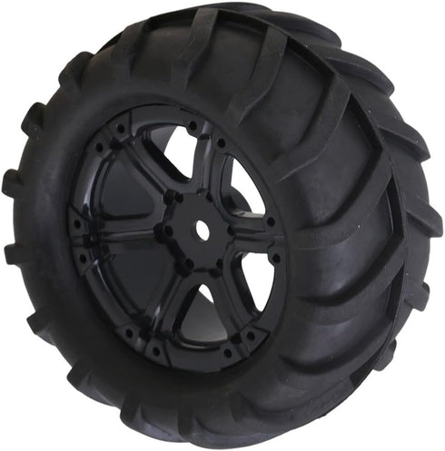 Lovermusic 4PCS 1/16 RC Crawler Truck Off Roader Rubber Tires and Rims, 3.35x1.65inch Rock Climbing Tires...