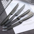 Steak Knife Set, 4-Piece Serrated Black Steak Cutlery Steak Knife, Stainless Steel Steak Cutlery Knife for Home, Restaurant, Hotel, 22cm...