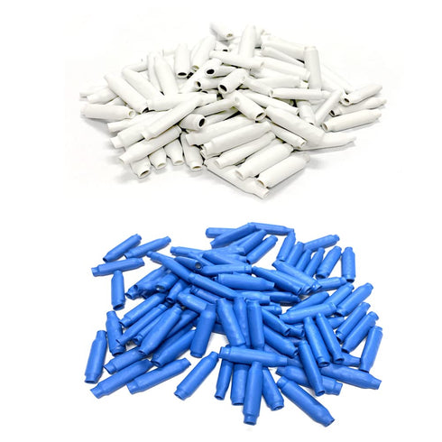 Low Votage Wire B Connectors with Filled Gel for Telephone Alarm Wire Crimp Bean Splice, Wet Blue 100pcs + Dry White 100pcs...