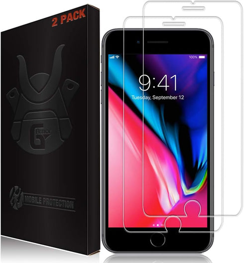 2 Pack Screen Protector for iPhone 8 Plus, 7 Plus, 6s Plus and 6 Plus - Tempered Glass Screen Saver, Phone Case Friendly, Lifetime Replacement, Pr...