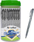 Ballpoint Pens, Black Ink, 0.5mm Fine Point, 50 Count Pack, Quick Smooth Writing, Ball point Pens, for School, Office Supplies (FO-09-Black...