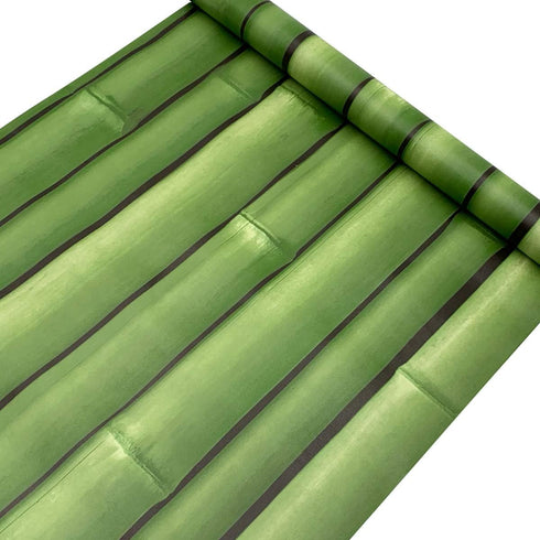 Green Bamboo Shelving Paper Waterproof Shelf and Drawer Liner Refresh Outdoor Coffee Table 17.7 Inch by 9.8 Feet...