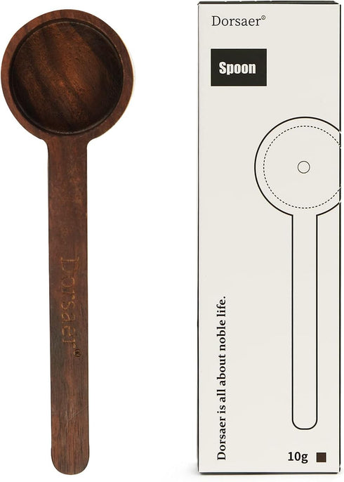 Wood Scoop for Canister - Measuring Spoon for Coffee Beans, Ground Coffee, Protein Powder, Spices, Tea and Bath Salt Scoop (Long)...
