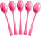 Disposable Cerise Plastic Spoons 50 Pcs - Heavy Duty Cerise Plastic Disposable Cutlery - Cerise Disposable Flatware, Cerise Plastic Silverware, Pl...