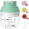 Electric Garlic Chopper 250ML, Mini Vegetable Chopper 2 in 1 Food Chopper Garlic Mincer with Egg Beater, Onion Chopper, USB Portable Small Food Pr...