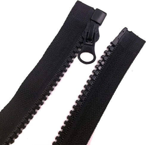 2pcs 30inch Separating Bottom Zipper #5 Black Plastic Jacket Zippers with Zipper Pulls for Coats, Bags, Jackets, and Other Sewing Crafts (30 inch)...