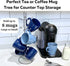 Evelots Countertop Coffee Mug Holder - Tea Cup Organizer Rack - Tree Hooks Hold 8 Large Mugs - Chrome - Coffee Bar Display Storage...
