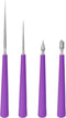 4Pcs Diamond Tipped Bead Reamer, Beading Hole Enlarger Needle Tool with Plastic Handle for Make Bead Holes Larger, Jewelry Making and DIY Craft Su...