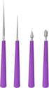 4Pcs Diamond Tipped Bead Reamer, Beading Hole Enlarger Needle Tool with Plastic Handle for Make Bead Holes Larger, Jewelry Making and DIY Craft Su...