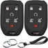 2pcs Compatible with Chevy Chevrolet Suburban Tahoe Suburban 3500 HD Terrain Yukon XL 1500 Black Key Fob Cover Case Key Chain Protector Keyless Re...