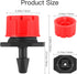 MSDADA 110 Pcs Adjustable Irrigation Drippers Sprinklers Emitter Drip Anti-Clogging Watering System for Flower beds,Gardens, Lawn on 1/4'' Barb...