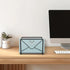 Modern Mail Holder for Home Office, Metal Letter Organizer Sorter for Desk, Cutout Mail Envelope Design, Bill Filling Paper Document Rack, Envelop...