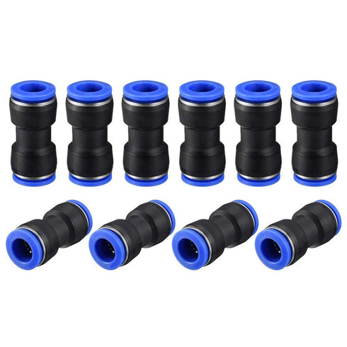 14mm Quick Fitting, 35/64” OD Push to Connect Pipe Tube Straight Fittings, Pneumatic Air Line Connector 10Pcs...