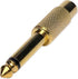 6.35mm 1/4" TS Plug to RCA Female Jack Adapter Connector - 6.35mm Mono Male to RCA Female, Gold-Plated, 10 Pack...