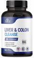 Liver Detox & Colon Cleanse - 2X Stronger Cleanse - Liver Cleanse Detox & Repair - Colon Cleanser & Detox - Premium Liver Support Supplement - Men...