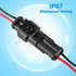 8Pair 2Pin Connector Waterproof Electrical 2 Pin Plug Auto Electrical Wire Connectors Quick Disconnect Automotive Wire Connectors Marine for Car, ...