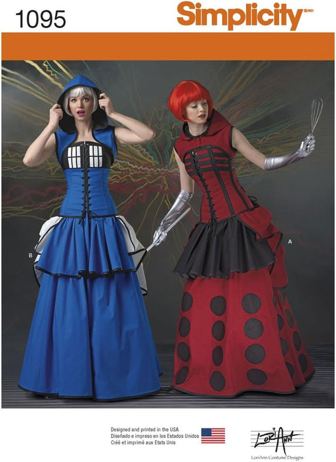 Simplicity 1095 Time Traveler Cosplay and Halloween Costume Sewing Pattern for Women, Sizes 6-14...