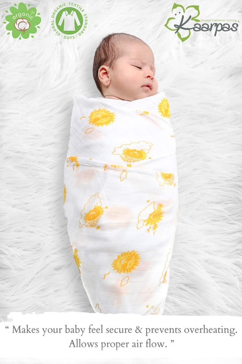 Newborn Baby Girl's Infant Boy's Super Soft Premium Pure Organic Cotton Comfortable Muslin Swaddle Receiving Blankets Wrapper Cloth Towel Stroller...